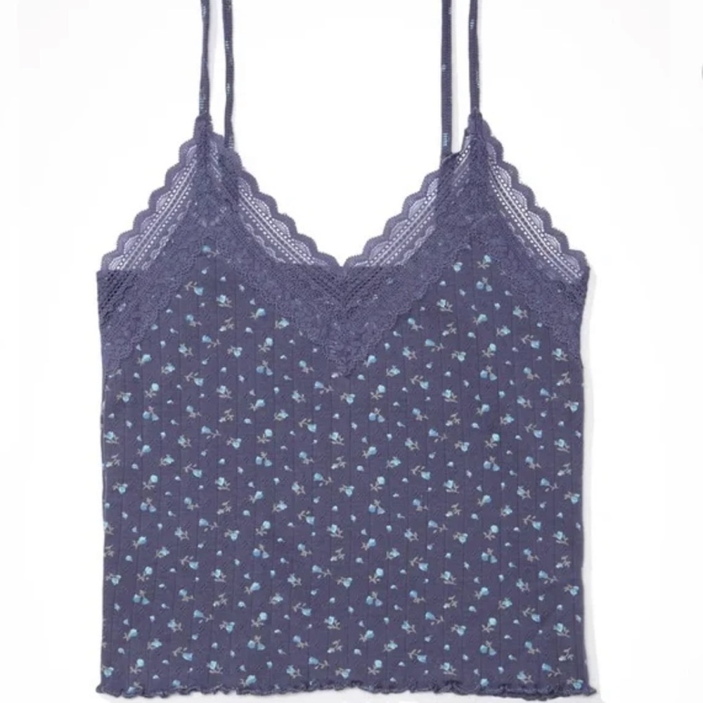 AE Lace Trim Pointelle Cami
